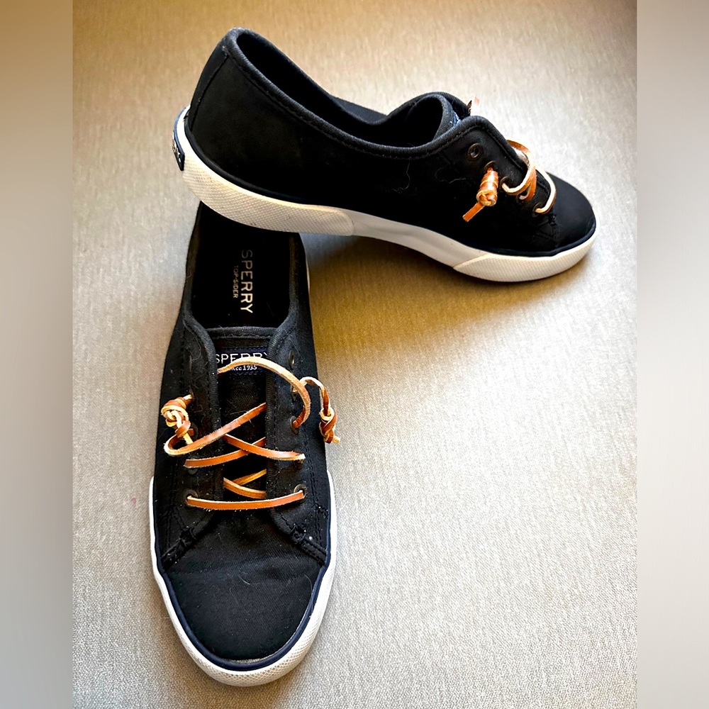 Sperry  women’s crest vibe canvas sneakers black sz 9